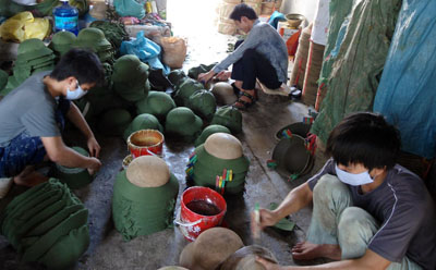 Nghề làm mũ cối ở xã Nghĩa Hiệp